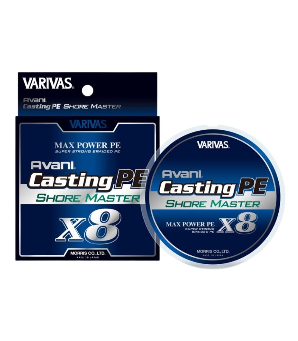 Varivas Avani Casting Shore Master Max Power PE X8 – 8 Strand Braided Line (200m)