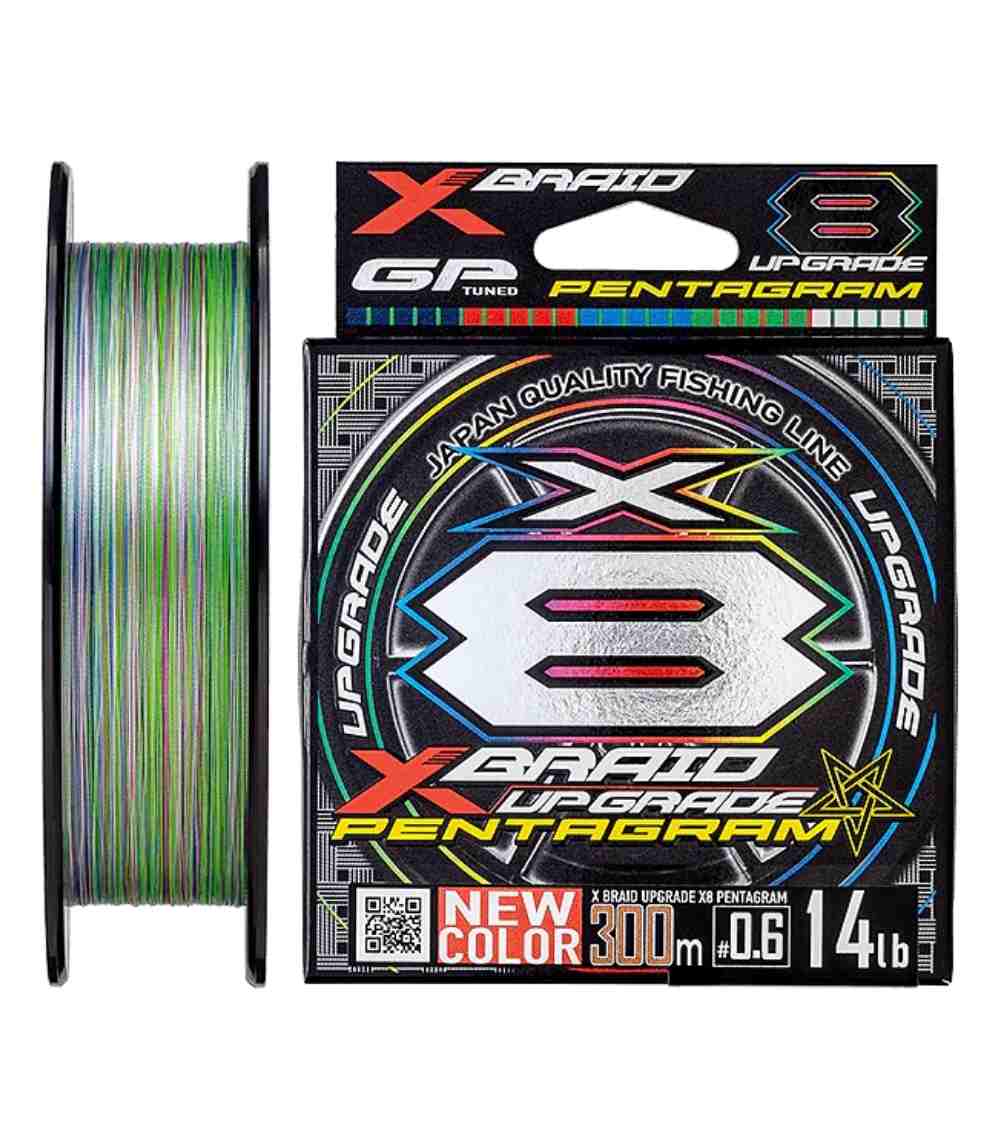 YGK X-Braid Upgrade X8 Pentagram – 300m 8-Strand Braided PE Line