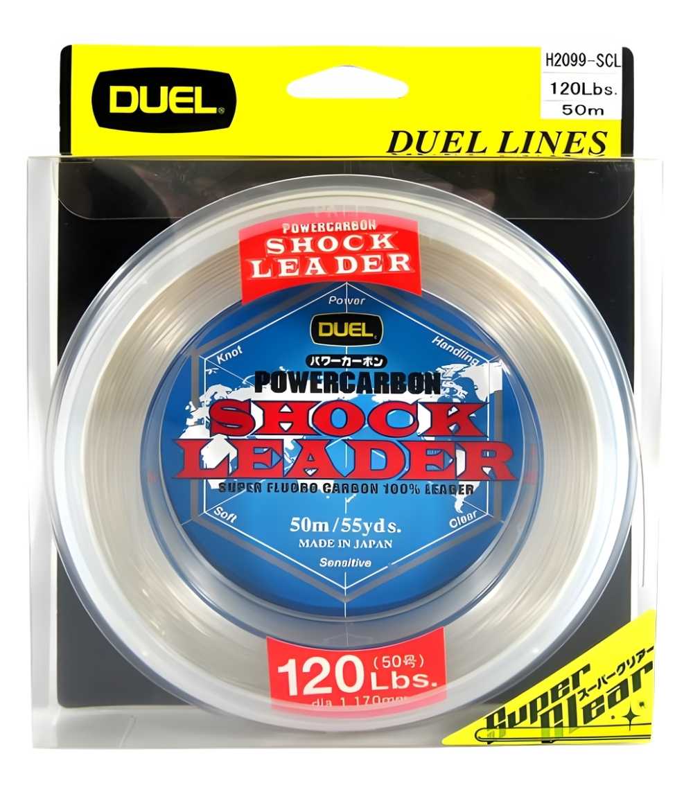 Duel Powercarbon Shock Leader 100% Fluorocarbon Fishing Line 50m
