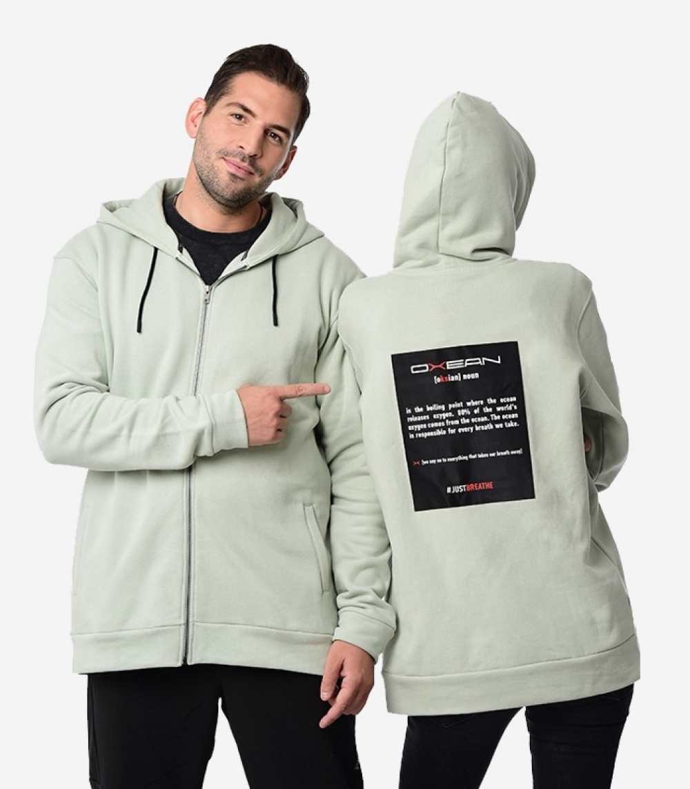 Oxean Jacket Textile Hoodie – Premium Recycled Cotton Comfort