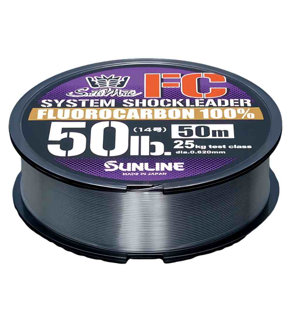 Sunline SaltiMate System Shock Leader FC Line – High Sensitivity Fluorocarbon, Natural Clear