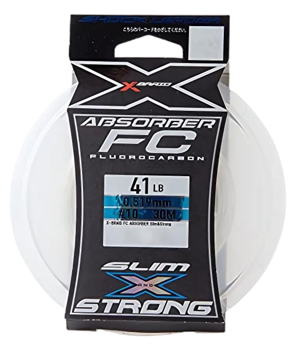 YGK XBraid FC Absorber Slim & Strong Fluorocarbon Leader Line 30m