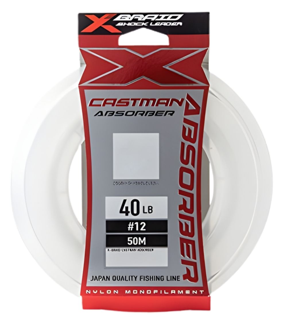 YGK X024 X-Braid Castman Absorber Nylon Shock Leader Line 50 m