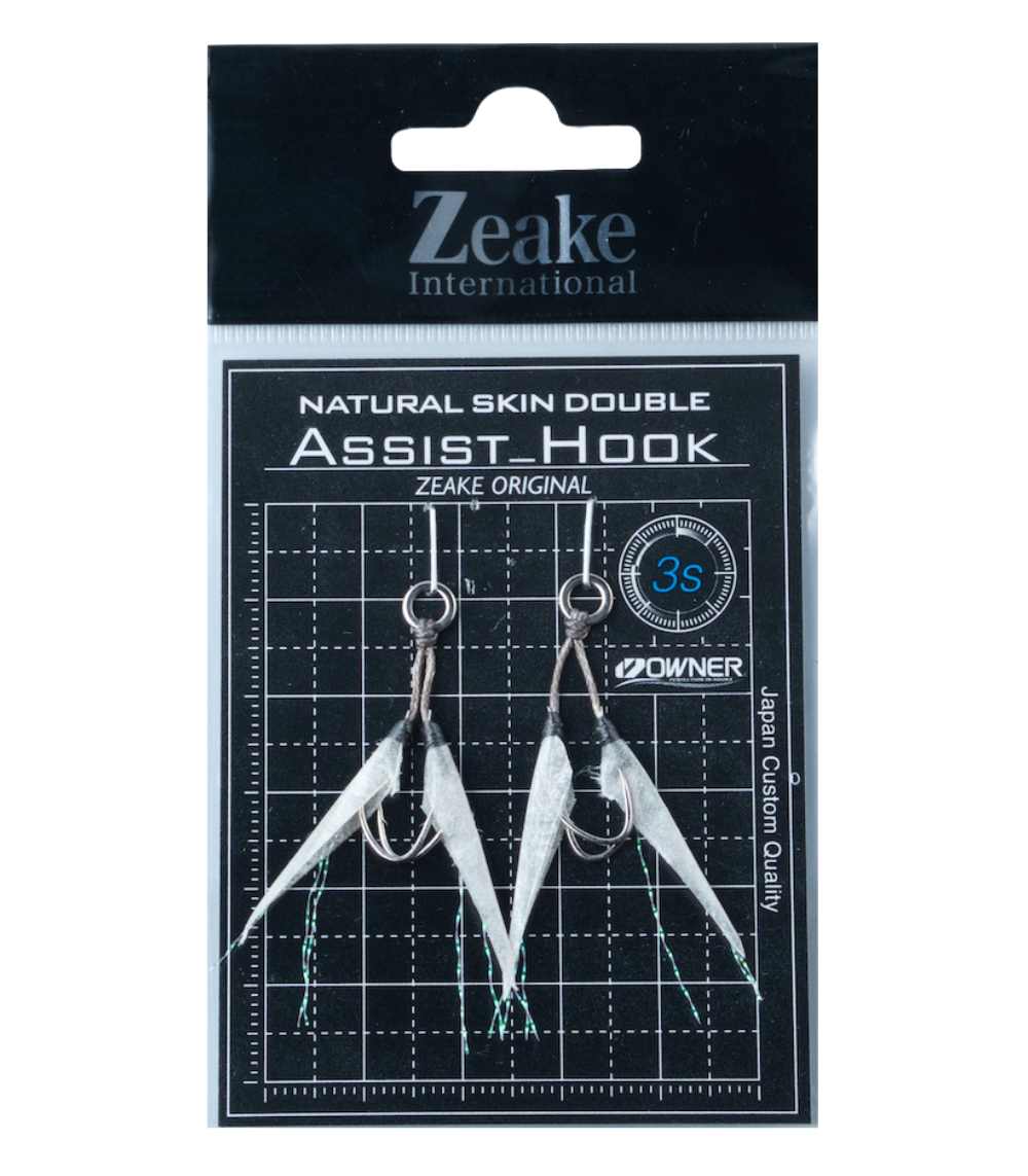 Zeake Natural Skin Double Assist Hook for Super Light Jigging