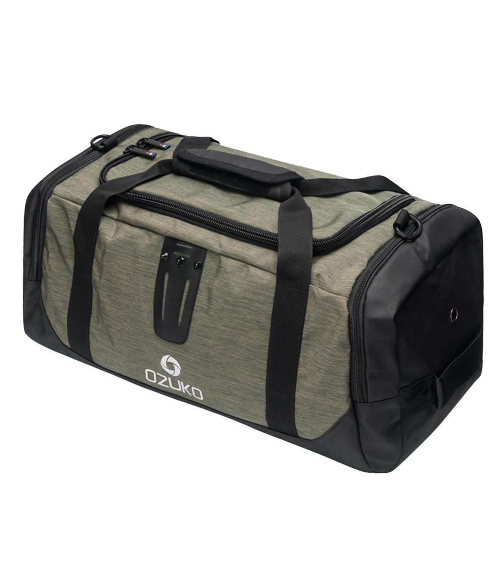 OZUKO 9005 Multi-Functional Gym & Travel Duffel Bag – Water-Resistant Oxford Fabric with Shoe Compartment