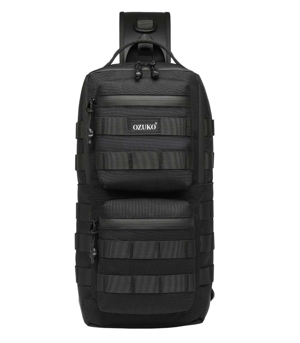 OZUKO 9661 Waterproof Anti-Theft Sling Bag for Men – Travel Daypack for Business, Campus & Hiking