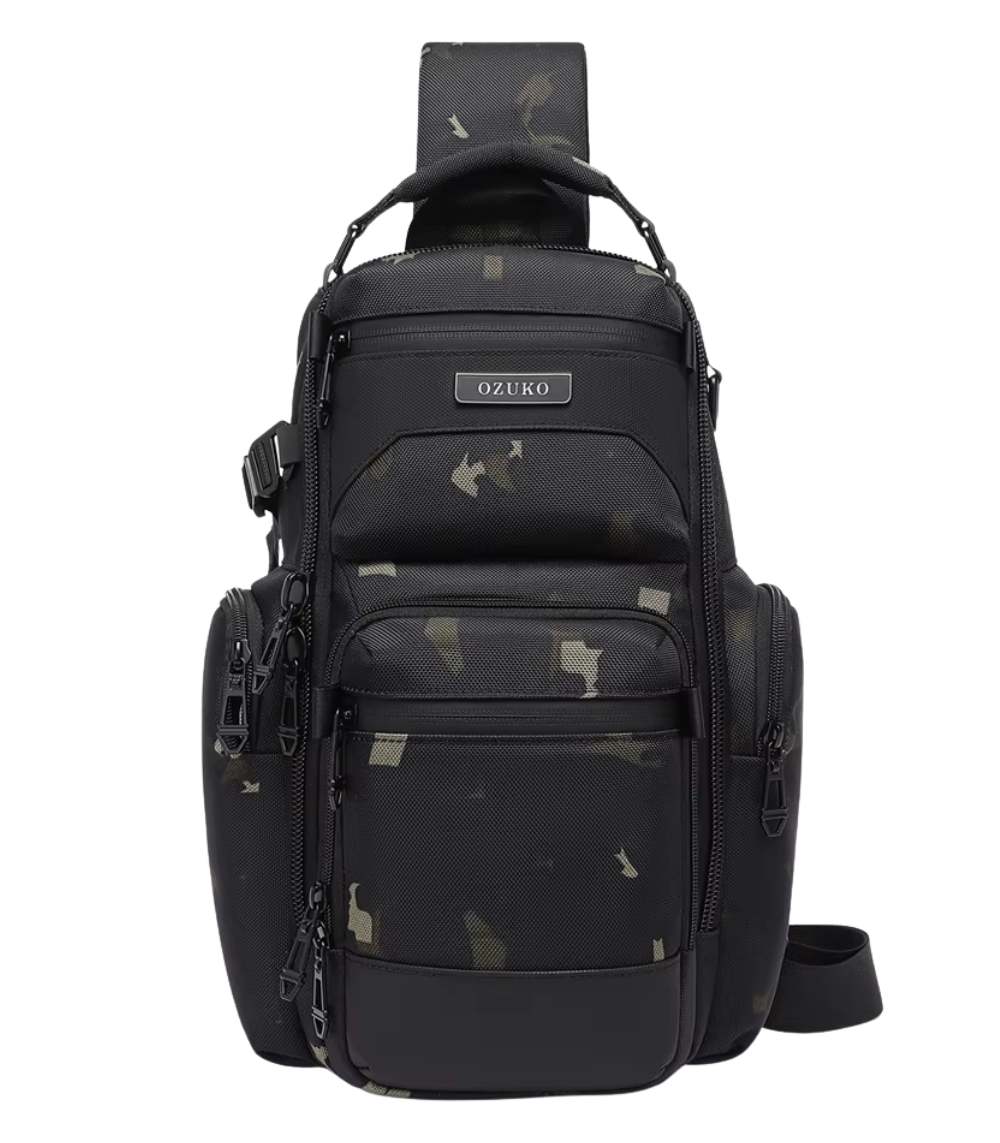 OZUKO 9805 Chest Sling Bag – Waterproof Oxford, Anti-Theft, Lightweight Crossbody