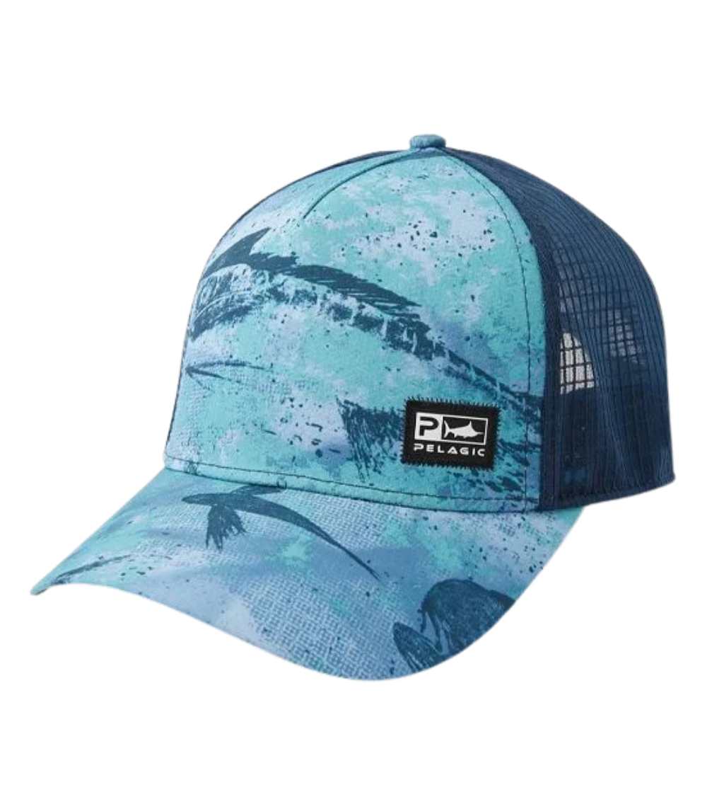 Pelagic Echo Open Seas Performance Trucker Hat Lightweight Snapback Fishing Cap
