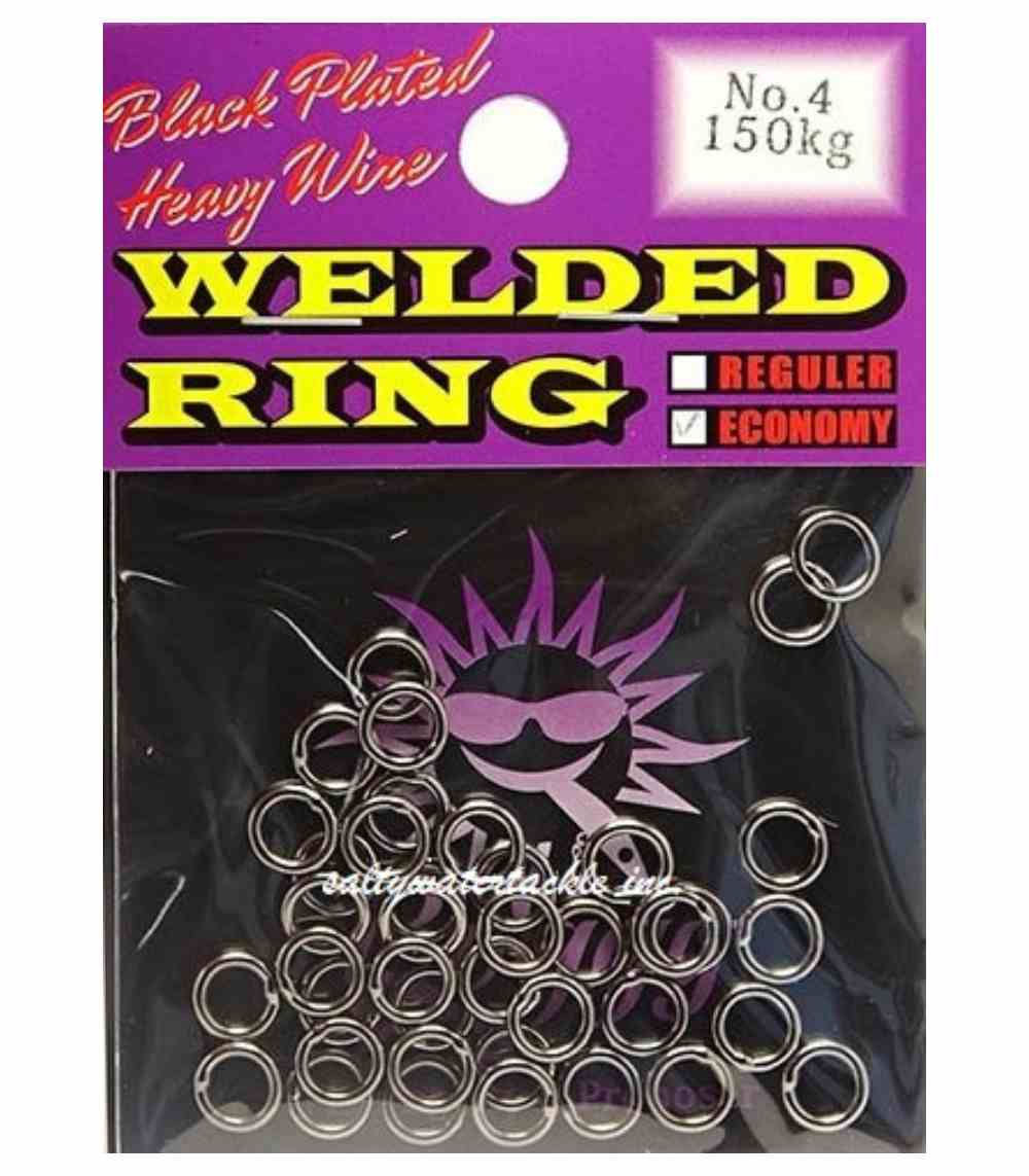 Boggy Welded Ring Heavy Wire Fishing Ring, Black Plated Corrosion-Resistant Ring