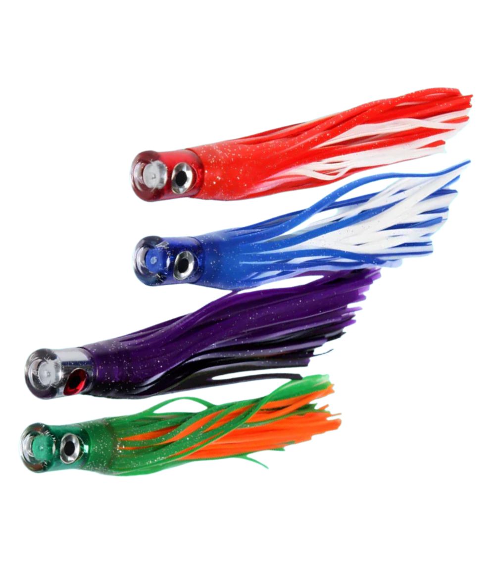 H2O Mahi Mouthful Rigged Fishing Lure Concave Pusher Big Game Trolling Lure 8/0 Hook 200LB Leader