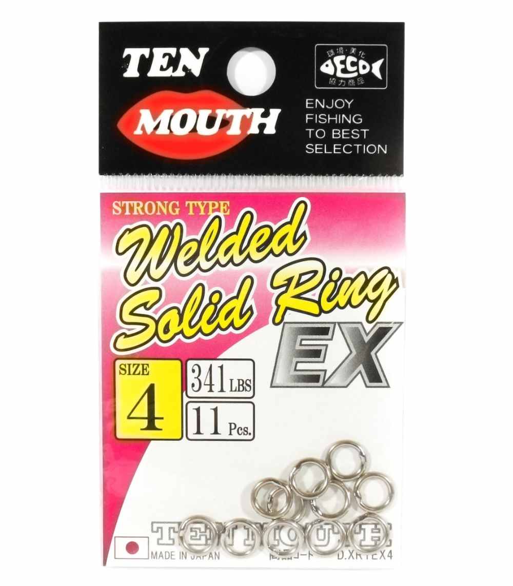 Ten Mouth Welded Solid Ring EX D.XRYEX Size #4 Jigging Fishing Tackle