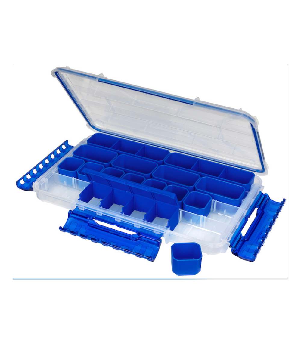 Flambeau Terminal Slim Waterproof Ultimate Tuff Tainer, 14 Removable Cups, Micro Terminal Storage Locker