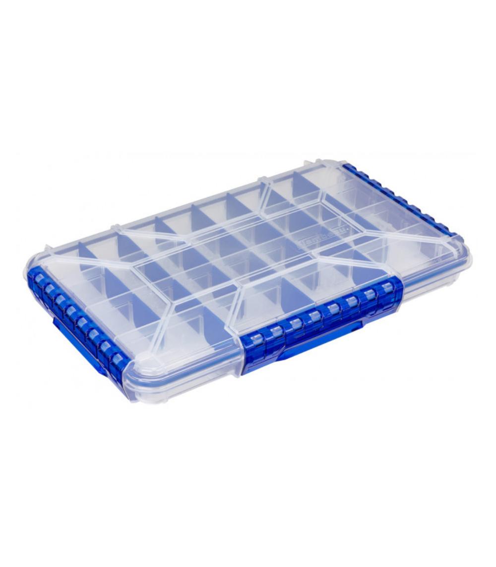 Flambeau WP5015FD Slim Waterproof Tuff Tainer – Fully Divided 28-Compartment Tackle Box with Zerust Dividers