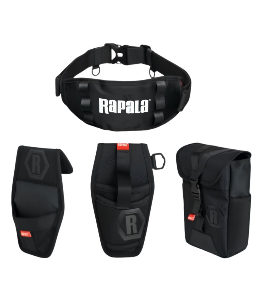 Rapala Tool Belt Combo RTB – Fishing Storage Belt with Back Pad & Utility Bag