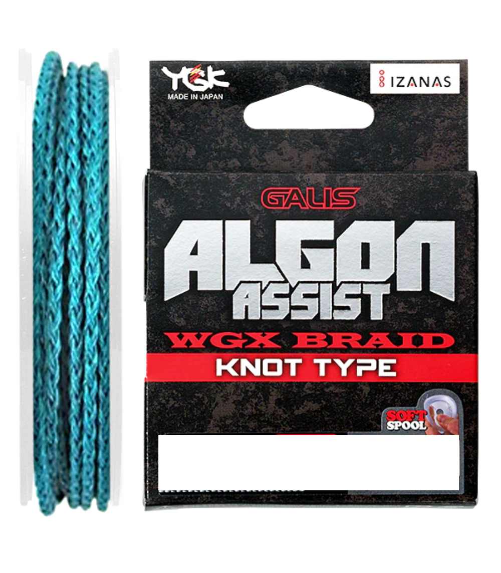 YGK Galis Algon Assist WGX Knot Type Assist Cord 6m – 140lb, No.10, Blue