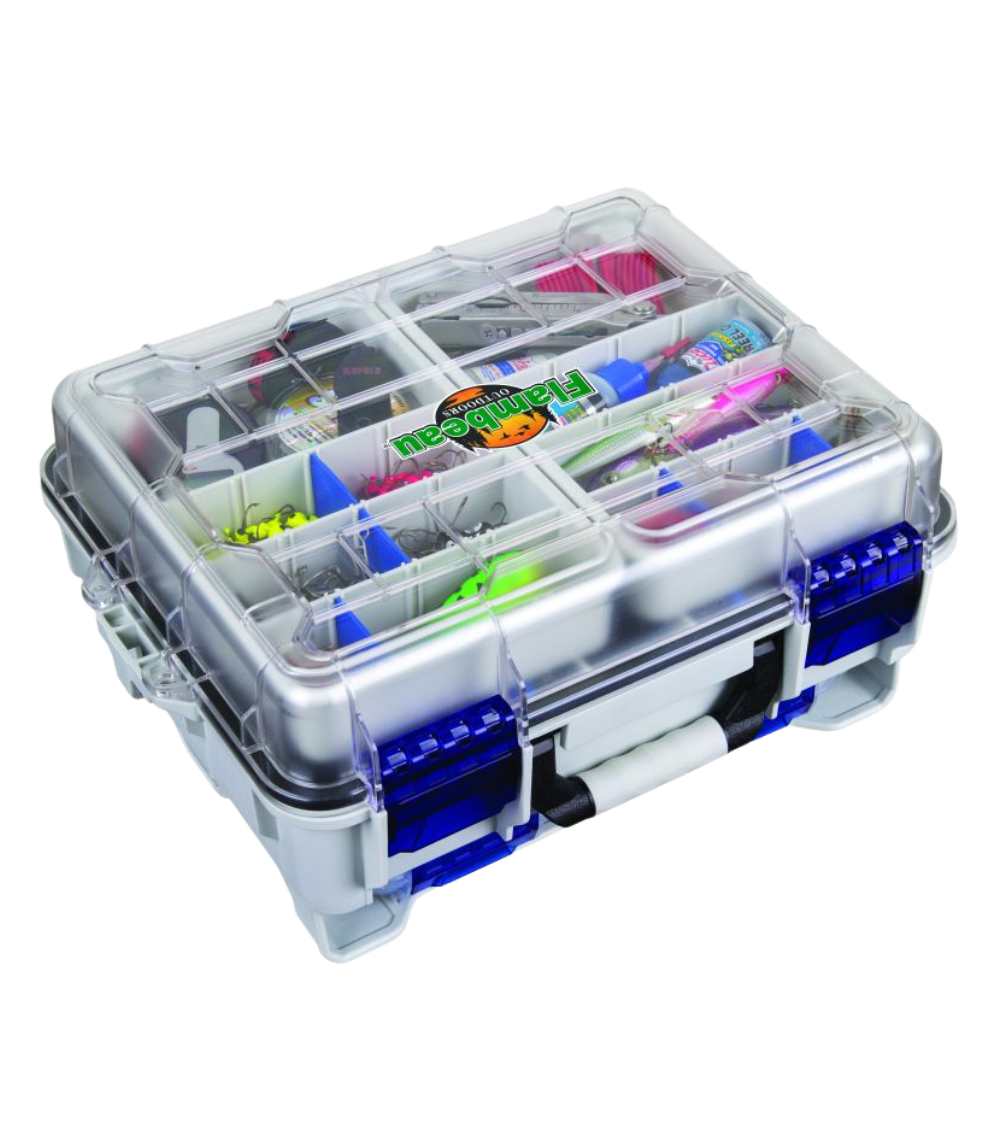 Flambeau Waterproof Satchel 3000WPBC Tackle Box with 2 WP3012 Ultimate Tuff Tainers