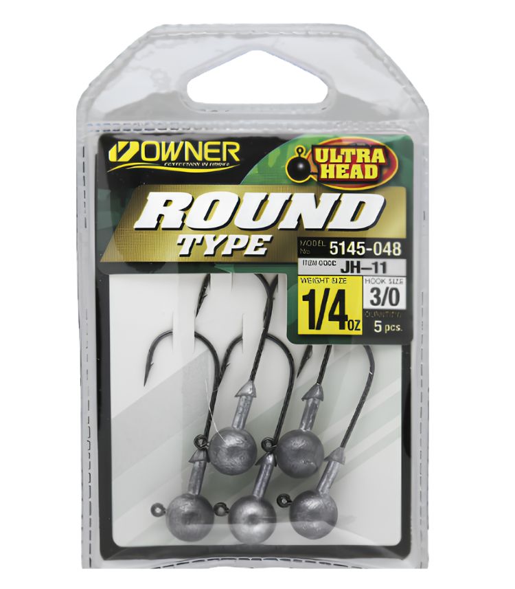 Owner 5145 Round Jig Head JH-11 Black Chrome