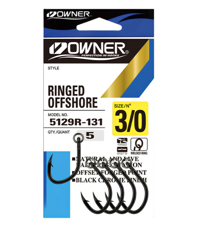 Owner Ringed Offshore 5129R Live Bait Hook