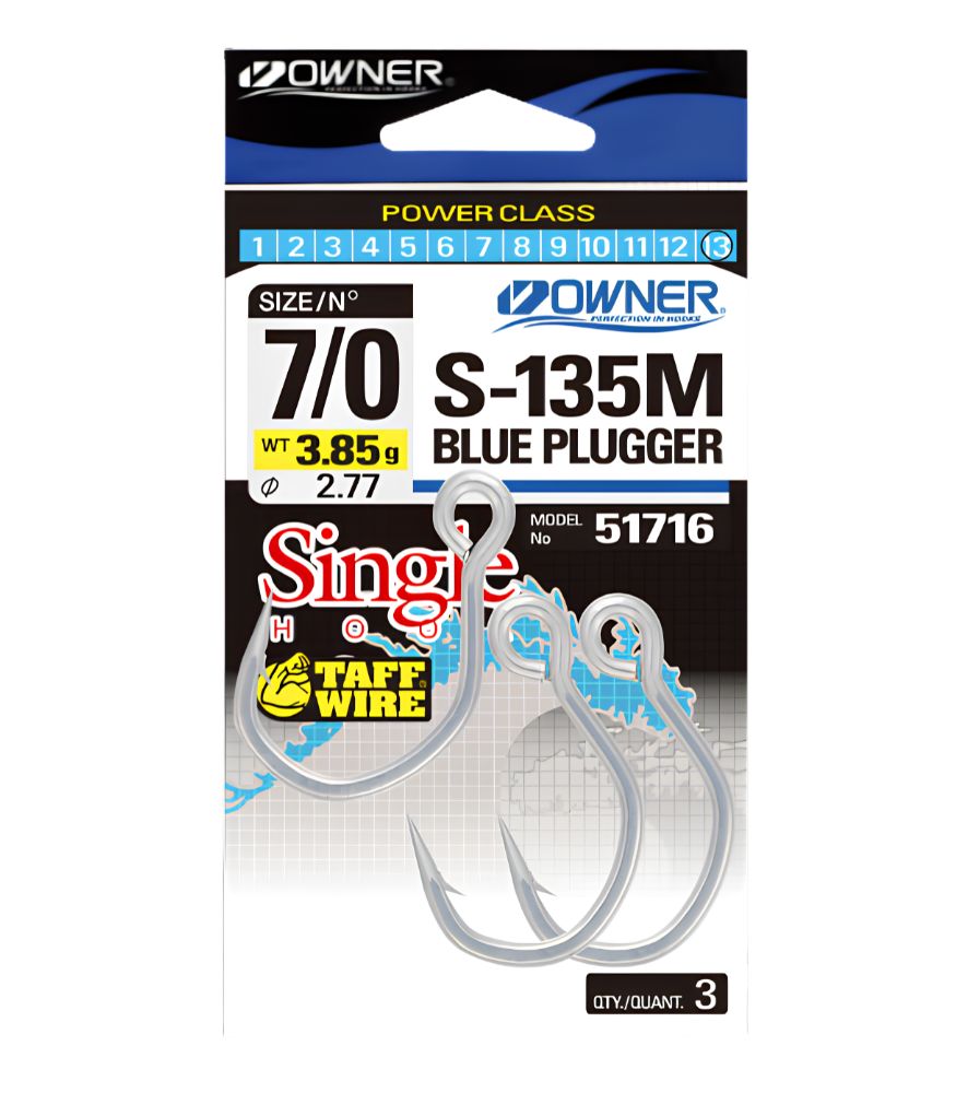 Owner S 135M Blue Plugger 51716 Single Hook