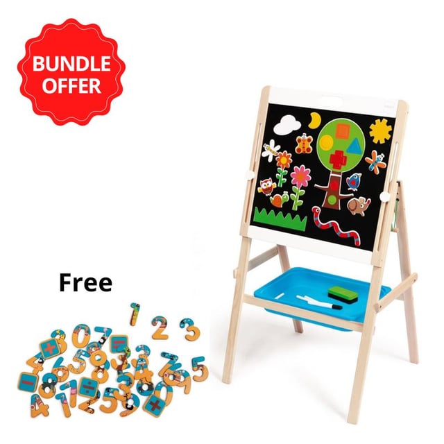 Scratch Europe Buy 1 Easel, Free Safari 123 Magnetic Numbers Set for Kids’ Learning Fun