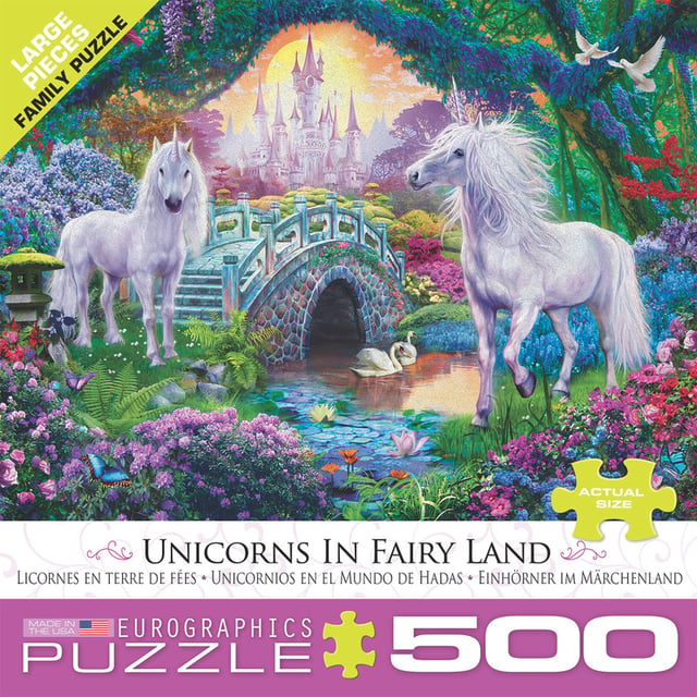 EuroGraphics Unicorn Fairy Land 500 Pieces Puzzle