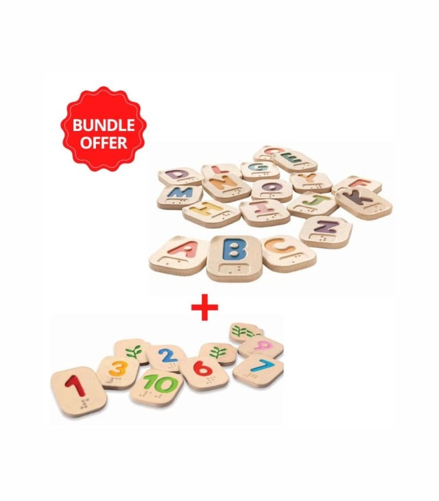 PlanToys Braille Alphabet and Numbers Bundle