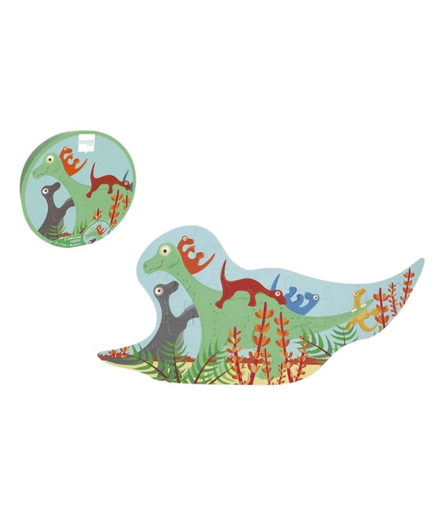 Scratch Europe Dino Contour Puzzle