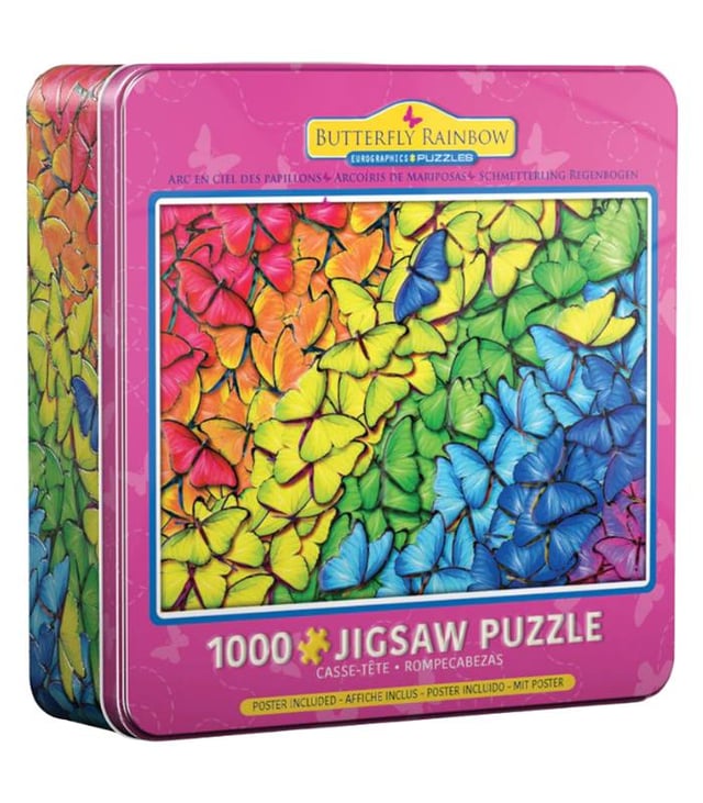 EuroGraphics Butterfly Rainbow Puzzle Tin