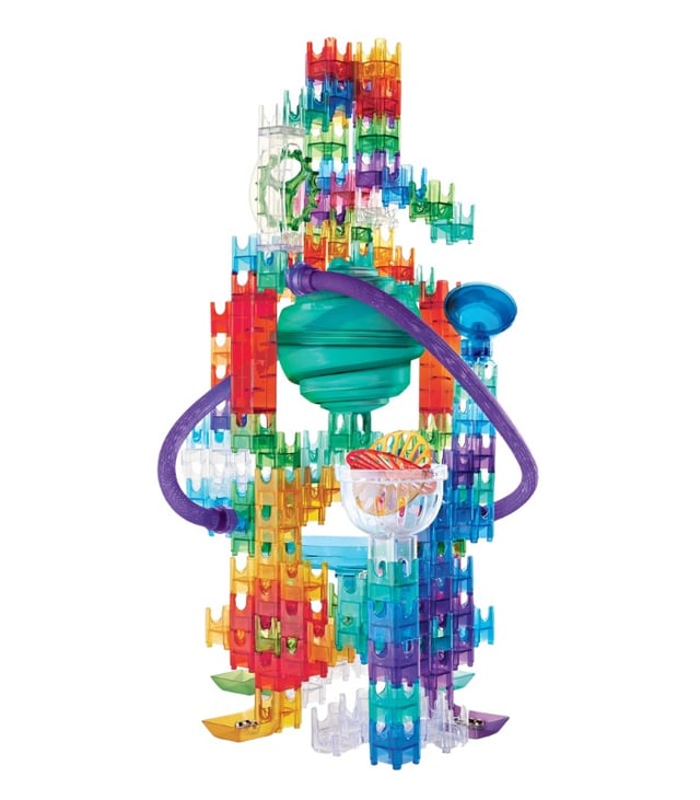 MindWare Q-Ba-Maze Ultimate Stunt Set, Build Creative Marble Runs