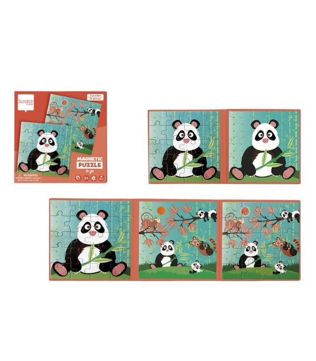 Scratch Europe Panda Magnetic Puzzle Book