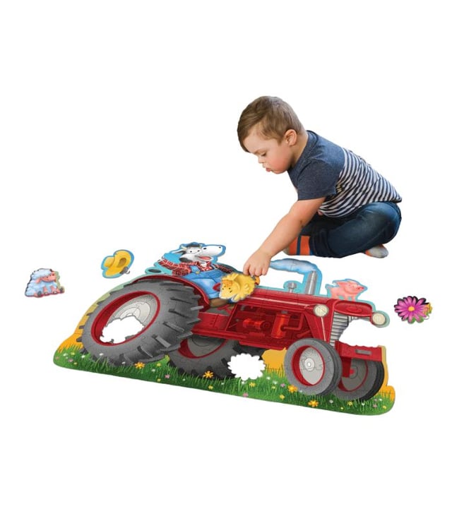 Peaceable Kingdom Floor Puzzle: Tractor