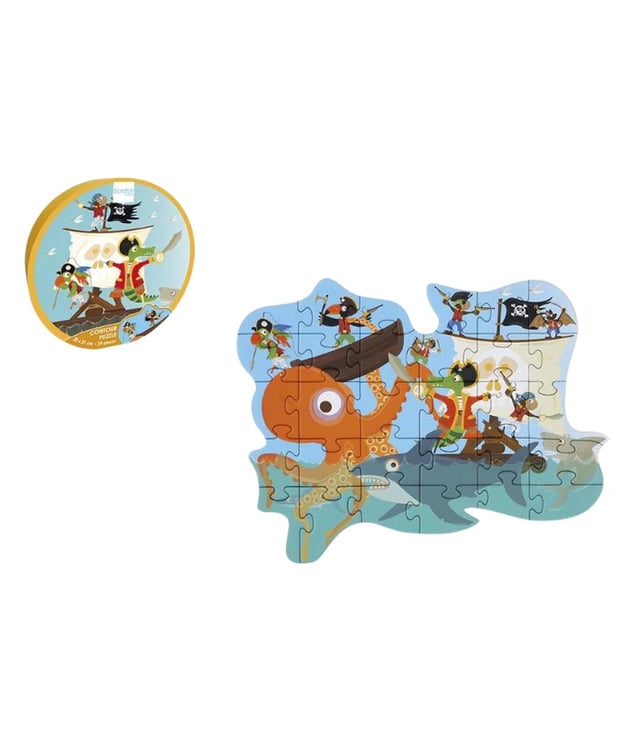 Scratch Europe Pirates Contour Puzzle