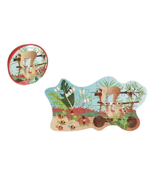 Scratch Europe Sloth Contour Puzzle