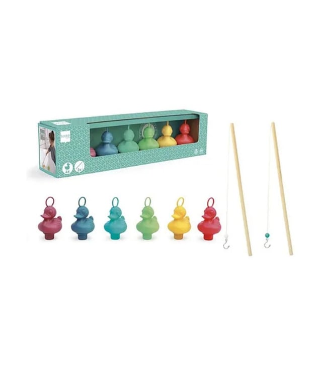 Scratch Europe Set Of 6 Fishing Ducks With 2 Rods