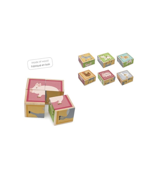 Scratch Europe Farm Puzzle Blocks 4 Pieces