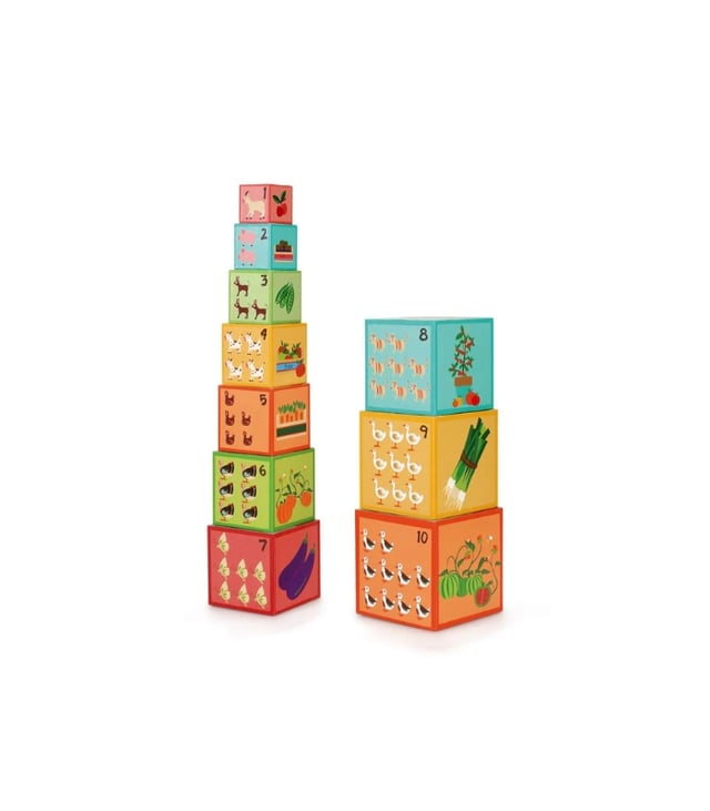Scratch Europe Stacking Tower Jumbo Farm 10 Pcs