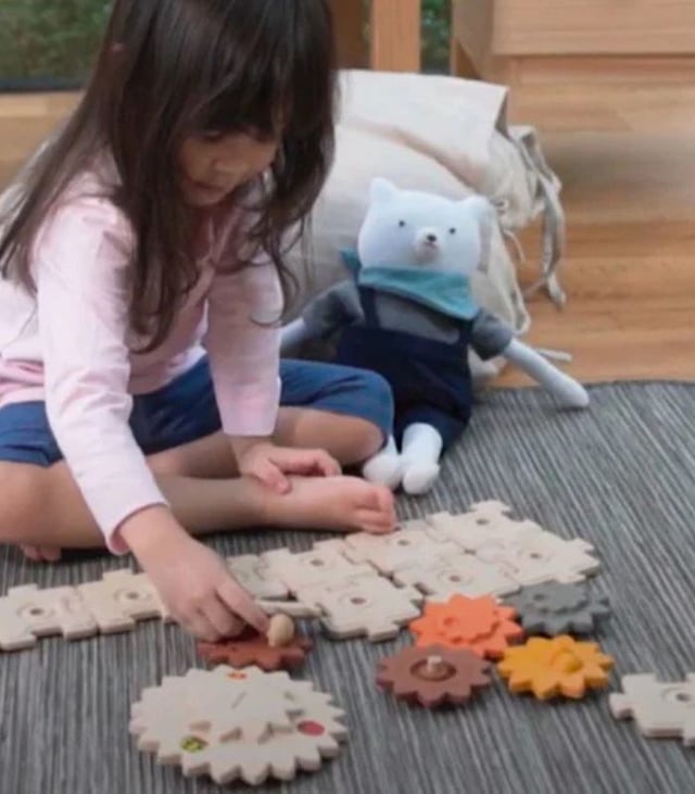PlanToys Wooden Gear and Puzzle