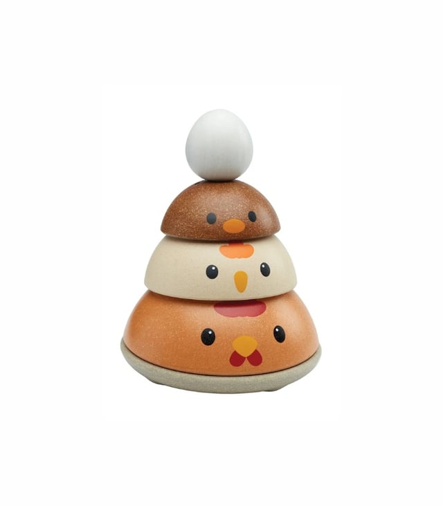 PlanToys Chicken Nesting in Rustic Color
