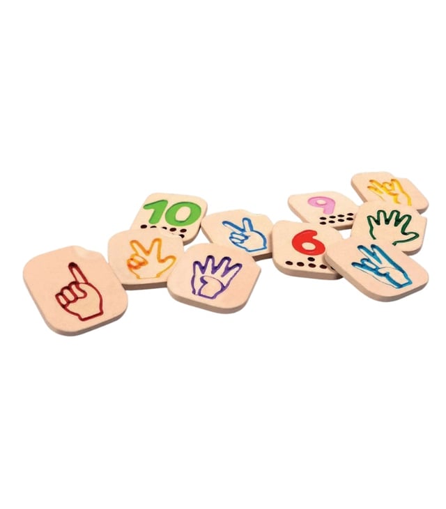 PlanToys Wooden Hand Sign Numbers 1-10