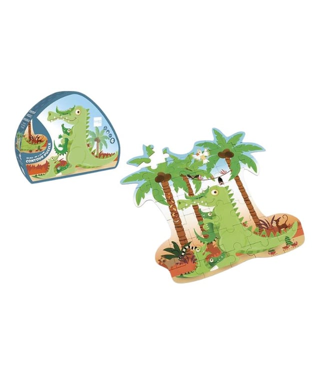 Scratch Europe Crocodile Contour Puzzle 36 Pieces