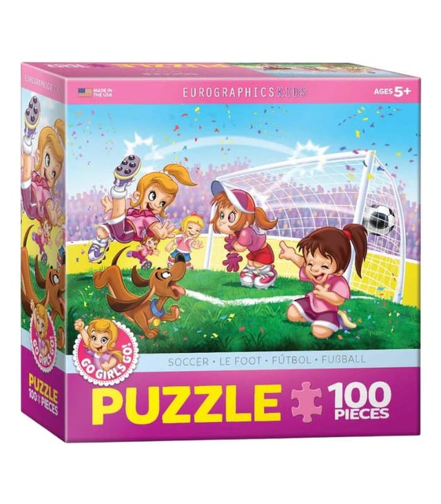 EuroGraphics Go Girls Go Soccer 100-Piece Puzzle