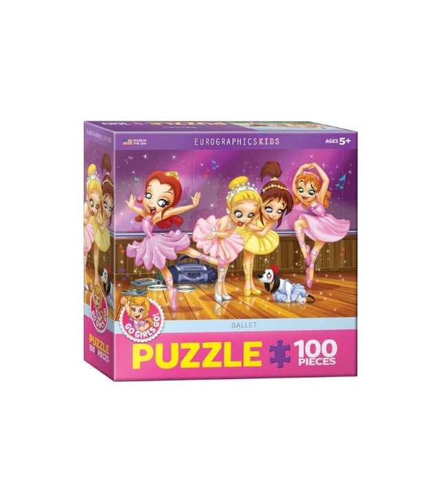 EuroGraphics Go Girls Go Ballet 100-Piece Puzzle