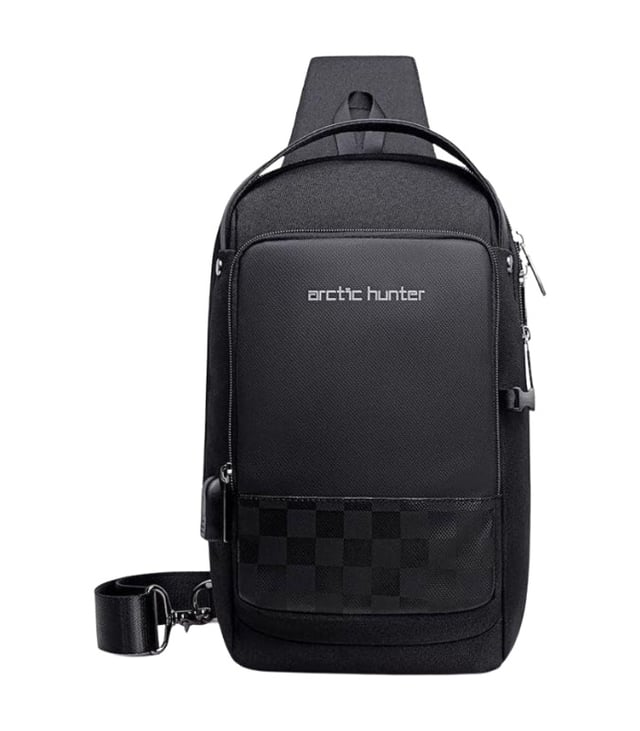 Arctic Hunter Crossbody Sling Bag – Water-Resistant, Anti-Theft Unisex Small Shoulder Bag with USB Port for Business Travel, Model XB00105