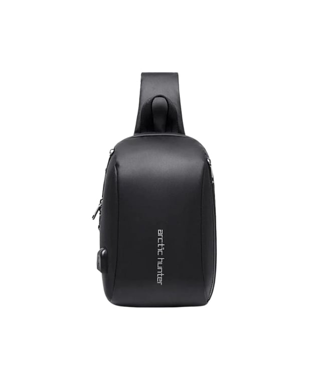Arctic Hunter Cross-body Sling Bag, Water-Resistant and Anti-Theft, Unisex with USB Port for Travel and Business, Model XB00081