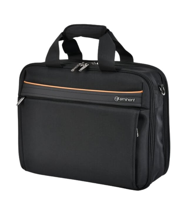 Eminent Premium Polyester Shoulder Laptop Bag, Lightweight 17-Inch 180° Opening Business Briefcase for Travel and Business, Model S0790-17
