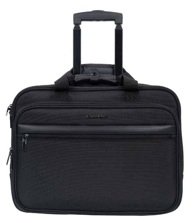 CabinPro Premium Pilot Laptop Trolley, Water-Resistant, Anti-Theft, Multi-Compartment Bag for Business Travel, Unisex, Model CP010