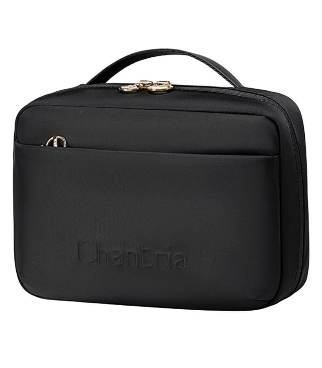 Chantria Premium Women’s Cosmetic Clutch, Water-Resistant Lightweight Carry-All Bag with Multiple Pockets & 180° Opening, Model CB00793