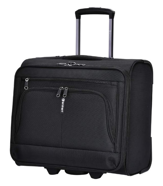 Eminent 17-Inch Premium Pilot Trolley, 2-Wheeled Suitcase with Multi-Compartments and RFID Pockets for Business Travel, Unisex, Model V324A-17