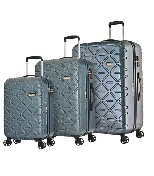 Eminent 3-Piece Luggage Set (20″, 24″, 28″), Hard-Side Polycarbonate Trolley Bags with TSA Lock & Twin Spinner Wheels, Model KG18-3