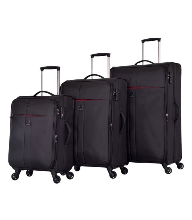 Eminent 3-Piece Luggage Set, Twin 4-Wheel Trolley, Water-Resistant, Unisex, Model V6101-3